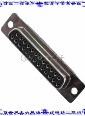 DBMM-25S-E 连接器25POS插座母插口2排D-Sub面板安装通孔