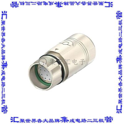 AKA020N00620200000 圆形连接器12POS插座外壳用于公插针银色自由