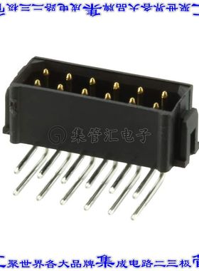 M80-8681222 针座连接器12POS接头2排2mm公形插针通孔直角镀金