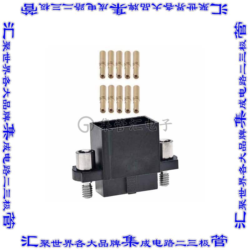 M80-4864205 矩形连接器42POS插座2排2mm母插口黑色压接镀金自由