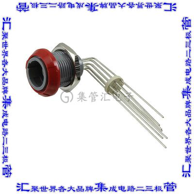 PLB3G220008 圆形连接器8POS插座母插口焊接镀金面板安装通孔直角