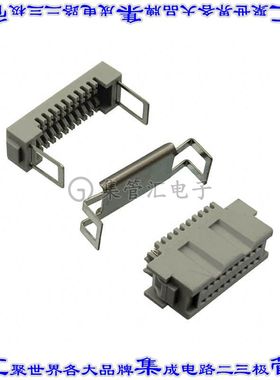 82020-6006RB 矩形连接器20POS插座2排1.27mm母插口灰色IDC镀金自