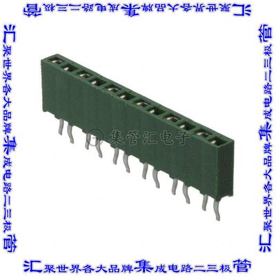 1-215297-2 针座连接器12POS插座2.54mm母形插口通孔直针镀金