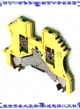 1010000000 端子块连接器2POS接地地面5.1mm绿色黄色12-30AWG