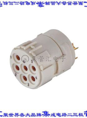 9151062702 09151062702圆形连接器6POS插件母插口焊杯镀金