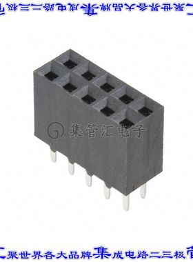 5-146762-2 针座连接器10POS插座2排2.54mm母形插口通孔直针锡