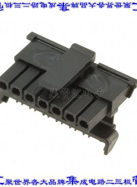 1718500700 矩形连接器外壳7POS插座3mm母形插口黑色自由悬挂