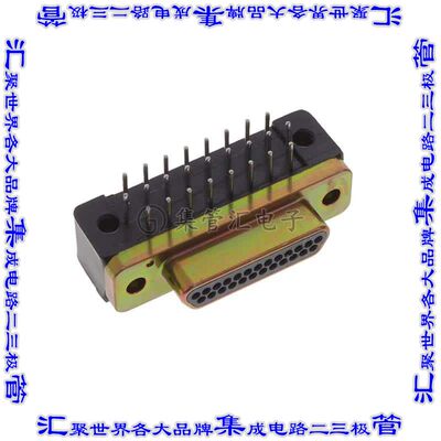 MDM-25PCBR-L56-F222 连接器25POS插头公引脚2排D-TYPE型面板安装