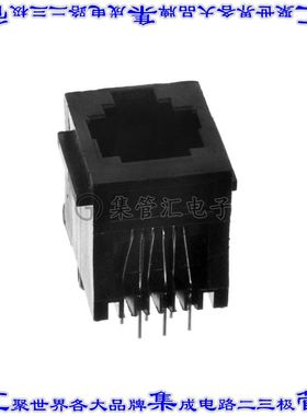 PJ012-6P6C1-F 接插件连接器CONN MOD JACK 6P6C VERT UNSHLD