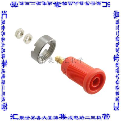 72912-2 接插件连接器CONN BANANA JACK THRD RED