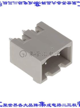 1958533 端子块连接器2POS接头公引脚带罩5.08mm灰色垂直通孔