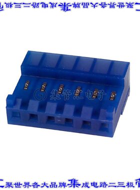3-643821-6 矩形连接器6POS插座3.96mm母插口蓝色IDC锡自由悬挂