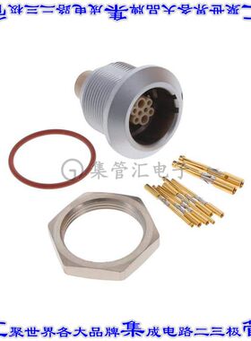 G12KAC-P08NMM2-000L 圆形连接器8POS插座母插口压接镀金面板安装