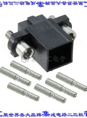 M80-4850642 矩形连接器6POS插座2排2mm母插口黑色压接镀锌自由悬