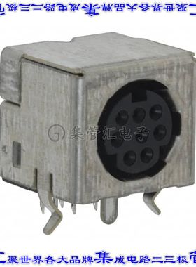 5749232-1 圆形连接器8POS插座母插口焊接镀金通孔直角