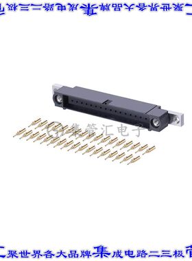 M80-5C13405MU 矩形连接器34POS插头2排2mm公引脚黑色压接镀金面