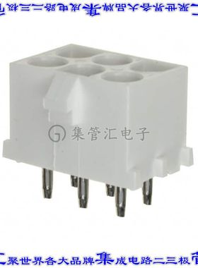 350834-4 针座连接器6POS插座3排6.35mm母形插口通孔直针镀金