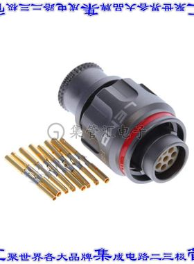 FGS.1M.308.XLMT 圆形连接器8POS插头母插口压接镀金自由悬挂