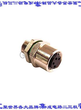 PXMBNI08FPM04AFL001 圆形连接器4POS插座公形引脚导线引线镀金面