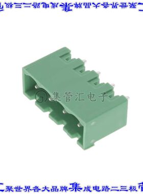 395316004 0395316004端子块连接器4POS接头公引脚带罩5.08mm绿色