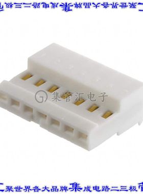 3-641238-7 矩形连接器7POS插座2.54mm母插口白色IDC镀金自由悬挂