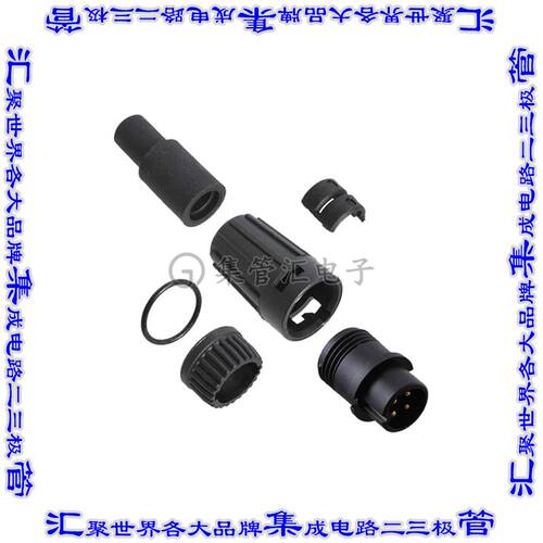 6382-4PG-513 圆形连接器4POS插头公引脚焊杯镀金自由悬挂