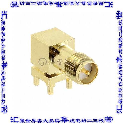 RFCON161202SA6B001 同轴连接器RP-SMA插孔公引脚焊接通孔直角