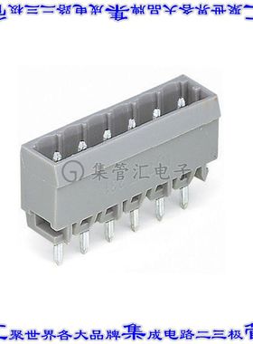231-142/001-000 端子块连接器12POS接头公引脚带罩5mm灰色垂直通