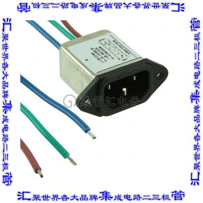 1-6609016-3 电源接入连接器3POS插座公型片状插脚IEC320-C14面板