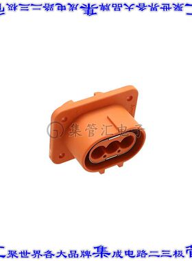 ELR3A02 矩形连接器3POS插座公引脚橙色面板安装