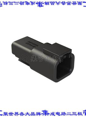 ATP04-2P-RD01BLK 矩形连接器外壳2POS插座公形引脚黑色自由悬挂