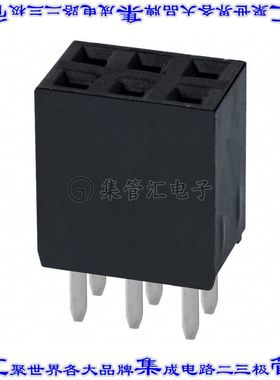 PPTC032LFBN-RC 针座连接器6POS插座2排2.54mm母形插口通孔直针锡