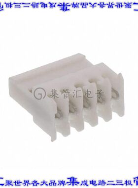 641199-5 矩形连接器5POS插座2.54mm母插口白色IDC镀金自由悬挂直