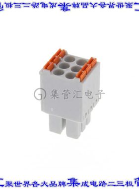 NL06108200G0G 端子块连接器6POS插头母插口2排3.5mm灰色自由悬挂