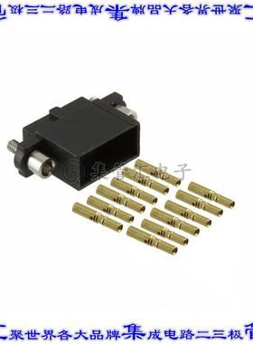M80-4861205 矩形连接器12POS插座2排2mm母插口黑色压接镀金自由