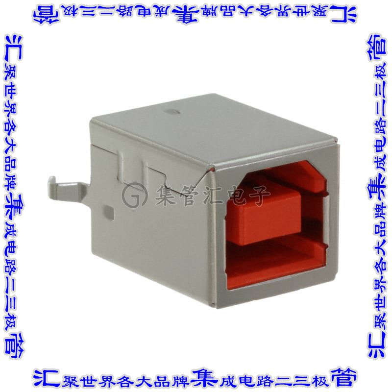 USBR-B-S-F-O-VT 连接器USB-B插座4POS USB 2.0通孔