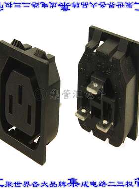 FC68139N 电源接入连接器3POS插座母型插口IEC320-C13面板安装卡
