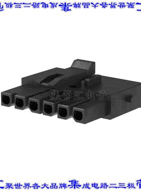 2157591008 矩形连接器外壳8POS插座3mm母形插口黑色自由悬挂