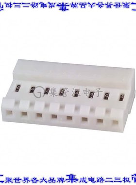 3-640429-8 矩形连接器8POS插座3.96mm母插口白色IDC锡自由悬挂
