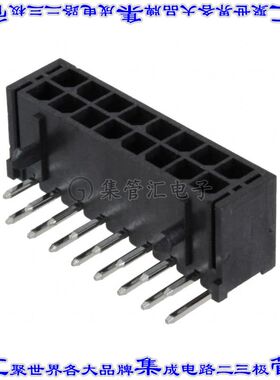 66201621022 针座连接器16POS接头2排3mm公形插针通孔直角锡