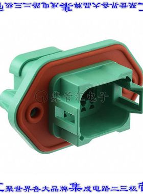 AT04-08PC-PM14 矩形连接器外壳8POS插座2排公形引脚绿色面板安装