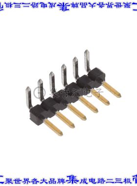 2842114-6 针座连接器6POS分离式2mm公形插针通孔直角镀金