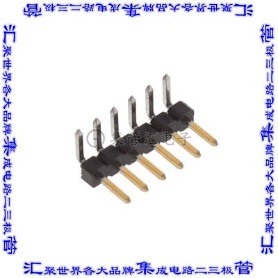 2842114-6 针座连接器6POS分离式2mm公形插针通孔直角镀金