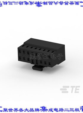 1-2316110-6 矩形连接器外壳16POS插座2排2mm母形插口黑色自由悬