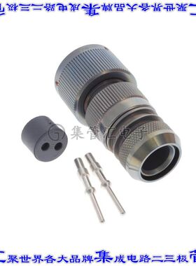 CA3106E16-11P-B-15-A240 圆形连接器2POS插头公引脚压接银自由悬