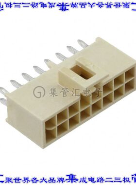 1053102316 针座连接器16POS接头2排2.5mm公形插针通孔直针镀金