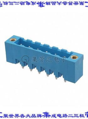 TBP01R2W-508-06BE 端子块连接器6POS接头公引脚带罩5.08mm蓝色垂