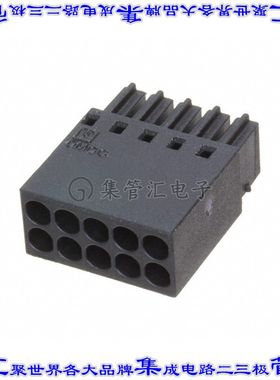 1027607 端子块连接器10POS母插口插头体座2排2.54mm黑色自由悬挂