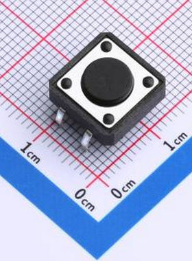 TS015-CBW1FH4.3 12*12*4.3mm 直插 250GF 轻触开关 插件-4P,12x1