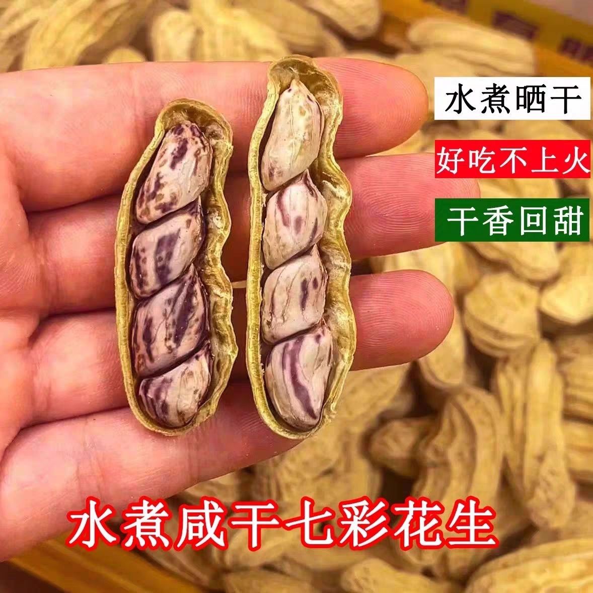 2025新货云南七彩花生带壳熟水煮咸干香脆休闲聚会年货送礼小零食